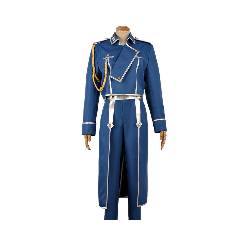 (2XL) Alchemist Fullmetal Roy Mustang Cosplay Costume Halloween Party Fans Gift Outfit