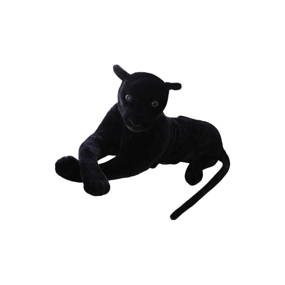 (Black, 30cm/11.81in) Plush Leopard Simulation Doll Home Decoration Multiple Sizes Yellow Black Child-image-OPC-PGGT28F-NEW