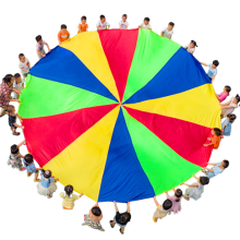 (Four colors, 3m) Play Kids Parachute Oxford Fabric Children Rainbow Outdoor Sport Exercise Game