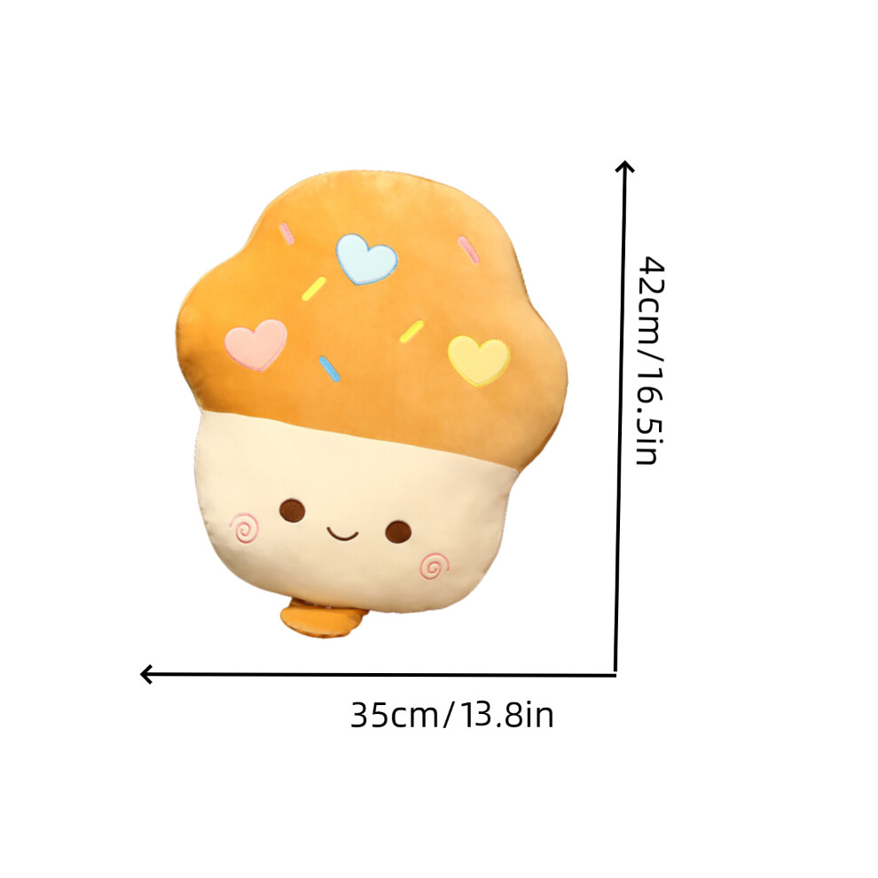(Chocolate, 42cm/16.5in) Cute Ice Cream Throw Pillow Plush Doll Pp Cotton Filled Relaxing Cushion Gift-image-OPC-PGGT75N-NEW