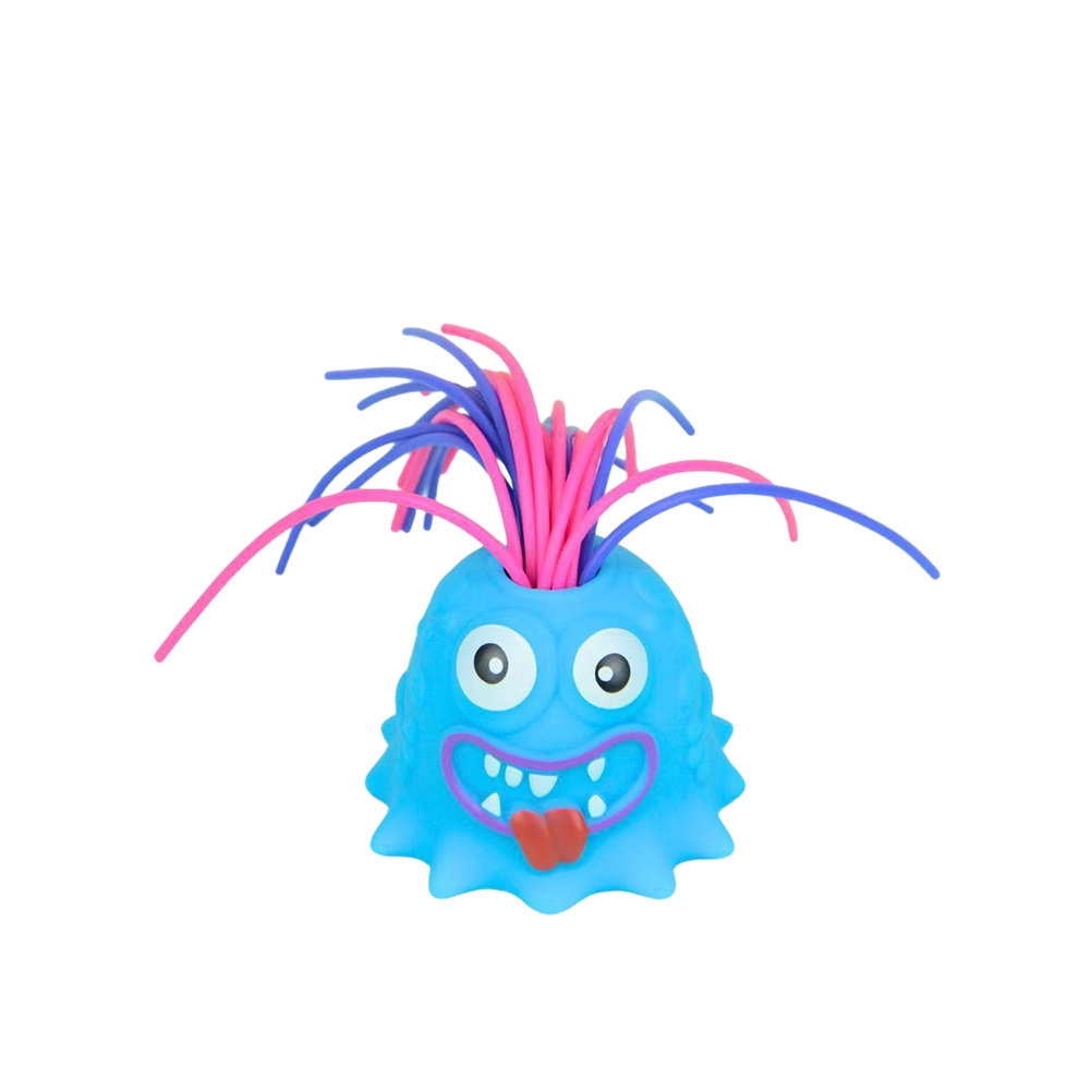 (Blue) Scream Pulling Hair Toy One Big Eyed Monsters Children Doll Gift Decompression