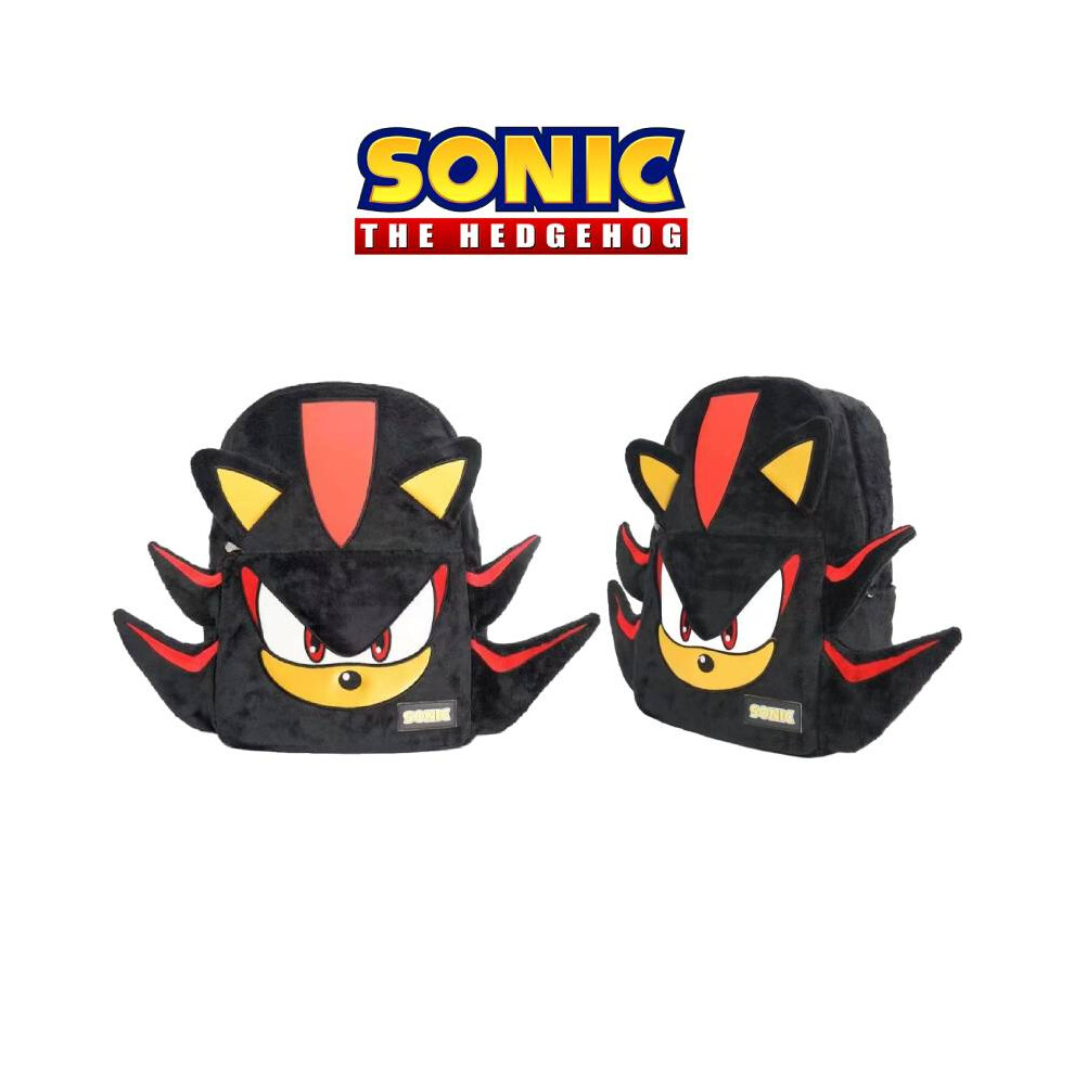 Shadow Sonic Cartoon Backpack Shoulder Bag Couple Boy Student Fans Travel Black