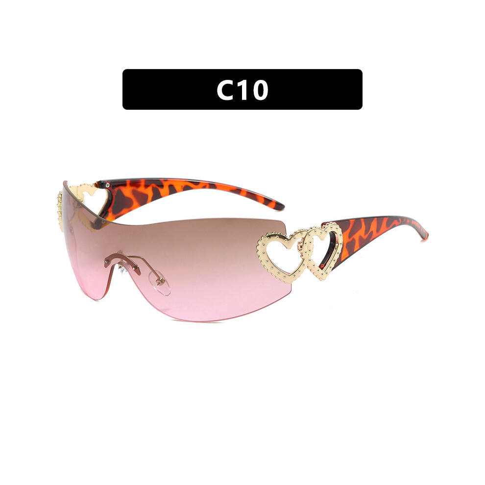 (StyleJ) Fashionable Heartshaped Sunglasses Style Uv400 Black Lens Frame Black-image-OPC-PGGTBZP-NEW