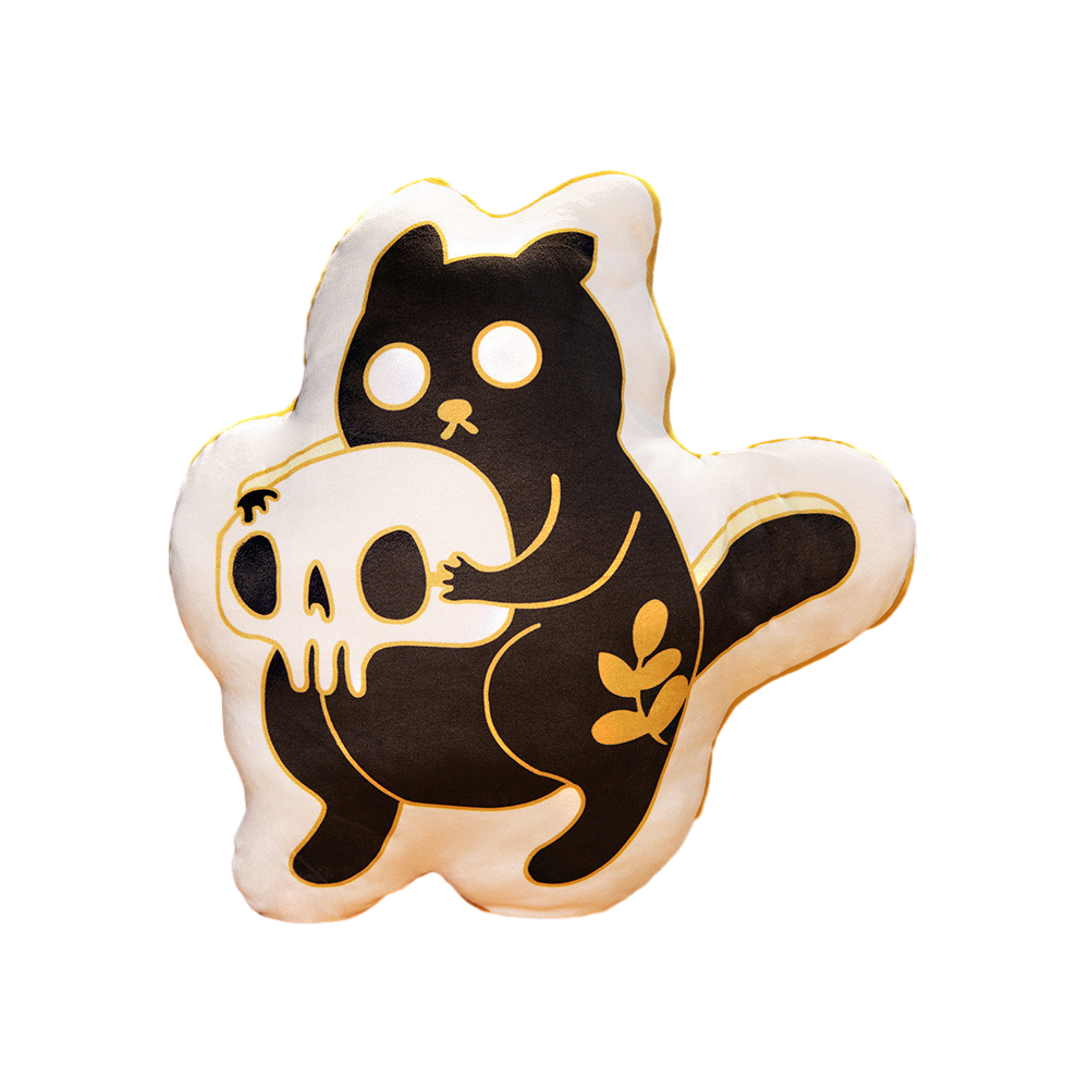 (StyleD, 30cm/11.81in) Cat Halloween Ghost Plush Toy Pillow Home Decoration Cushion Birthday Gift Kid-image-OPC-PGGTCGY-NEW