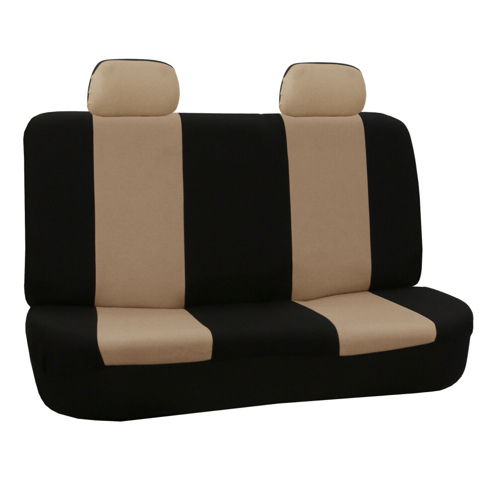 Fh Group Car Seat Cover For Back Seat Cloth - Universal Fit Rear Beige 816352020913