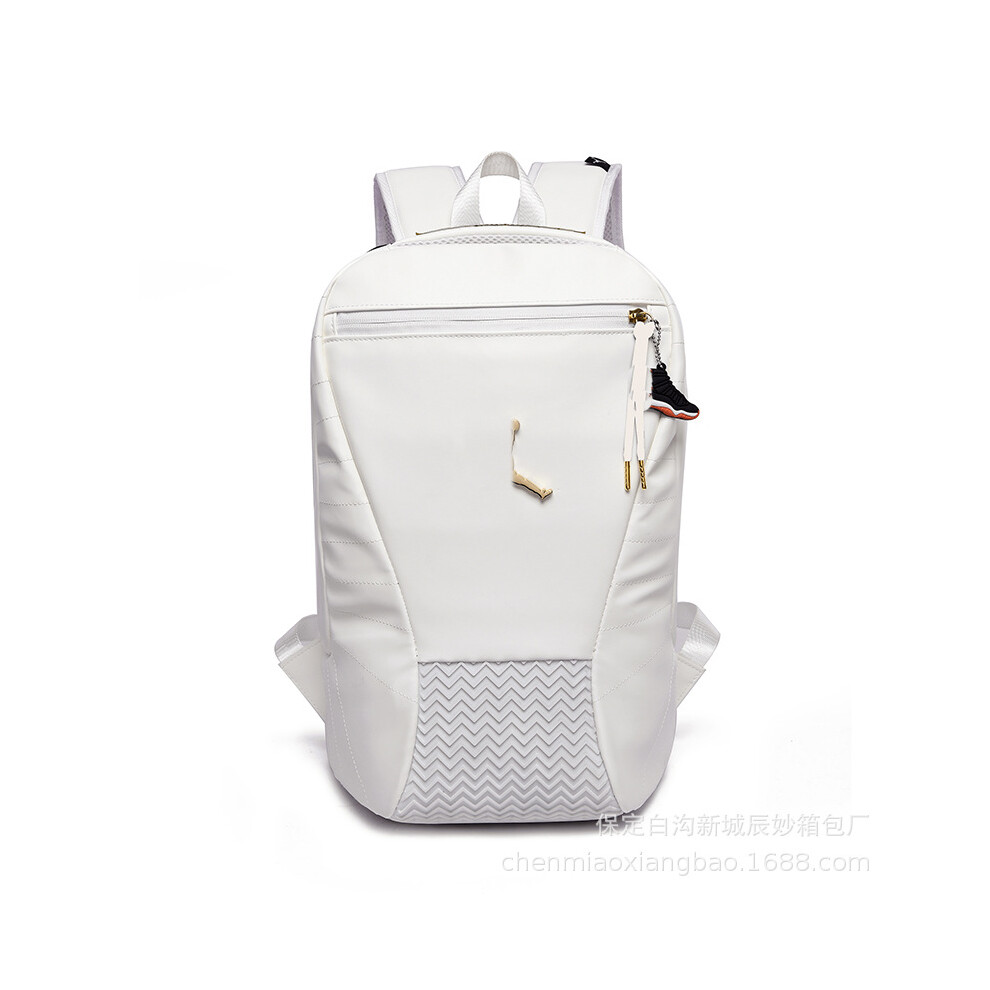 (White) Jordan School Backpack Bag Basketball Ruckpack Boys Girls Travel Leisure Outdoor