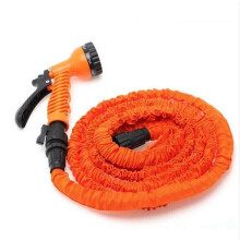 (orange, 50FT) Garden Hoses Flexible Expandable Hose Plastic Telescopic Pipe Nozzle Spray Gun Watering Equipment Stretch Garten Schlauch