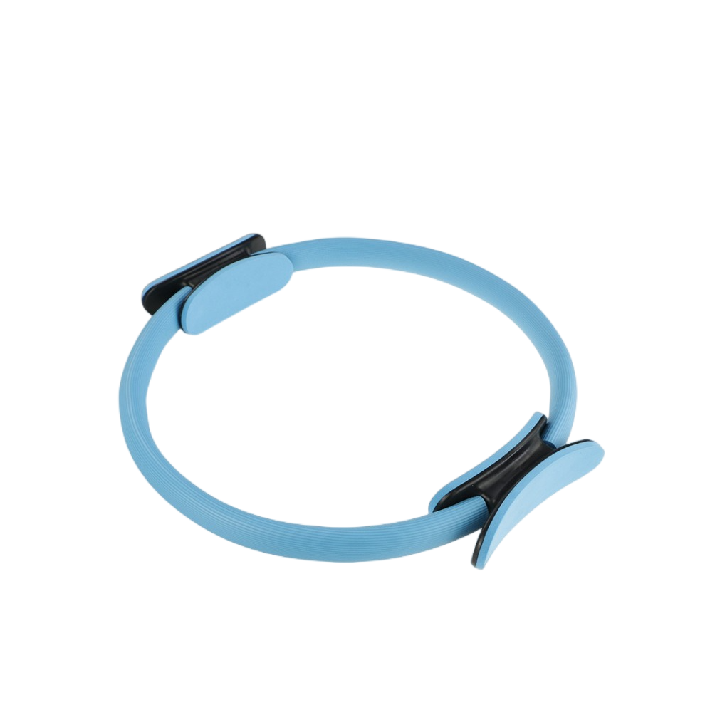 (Blue) Yoga Fitness Ring Pilates Accessory Wheel Stretching Home Fit Leg Body Slimming