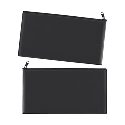 Bolsas de dinheiro com zíper para dinheiro, bolsa, bolsa de dinheiro, bolsa de dinheiro, bolsa de banco, 11 x 6,1 polegadas, 2 peças