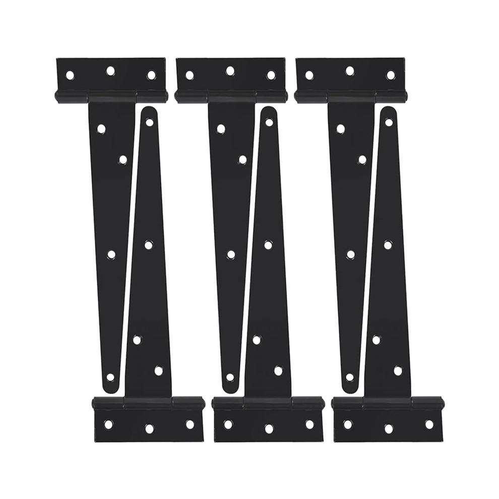 Heavy Duty T Hinge Gate Strap Barn Fence Shed Door Black Wrought Hardware Iron 4852694749279