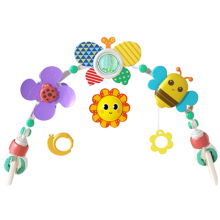 (flowers bed bell) Bed Pendant Stroller Bell Multifunctional 2in1 Rotating Rattle Soothing Toy