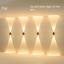 Applique murale solaire d'extérieur à LED, éclairage vers le haut et vers le bas, pour cour, jardin, 2