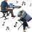 Keyboard Bench Adjustable Piano X-Style Foldable Stool Chair with Black Padded Cushion 7