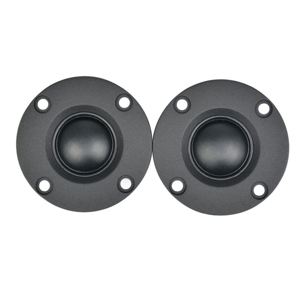 2Pcs 6Ω 30W Silk Film Soft Dome Tweeter Speaker Unit Black 4852694714741