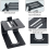 5.3In Height Monitor Speaker Stand Riser Comfortable Viewing Angle Mount Solid Support Metal 6