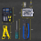 Kit de ferramentas de compressão coaxial Crimper e crimpagem Rg6 com 20 conectores F PCS 8