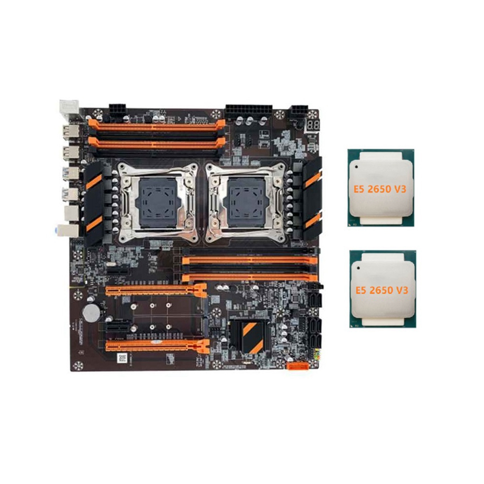 X99 Dual Cpu Motherboard Support Ddr4 Ecc Memory Maximum 256G Lga2011 With 2Xe5 2650 V3 4852694716103