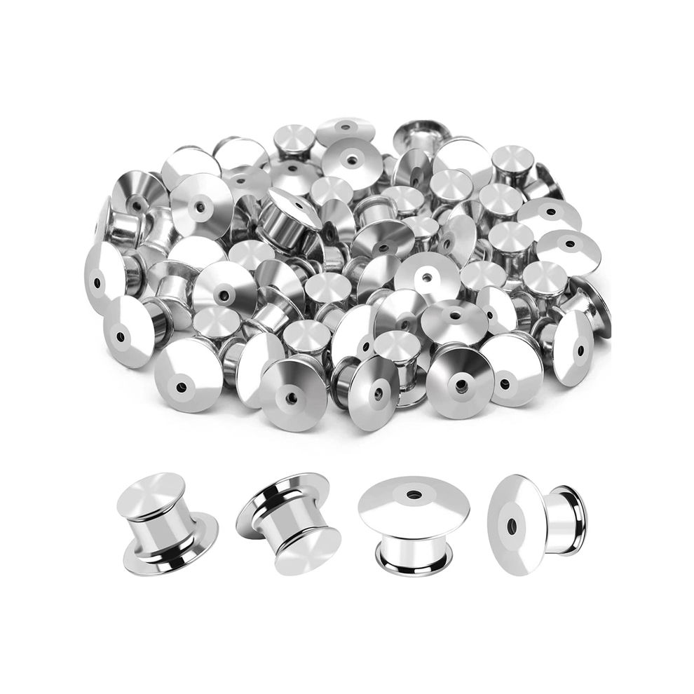 100Pcs Locking Pin Back Retainer Buckle, Used For The Of Metal Brooch Enamel Lapel 4852694716349
