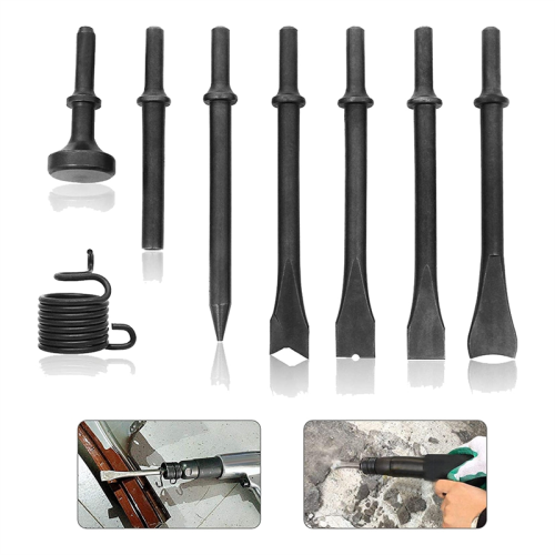 8Pc Air Chisel Head Set Pneumatic Hammer Punch Chipping Tool Hamme Cutting Rusting 2