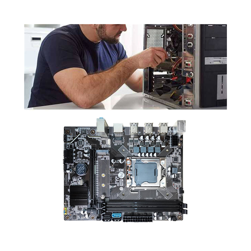 Conjunto De Placa Base Para Pc De Escritorio X79 + Cpu E5 2420 + 2 Ranuras De Memoria DDR3 De 4 Gb M.2 Nvme LGA1356 SATA3.0 Para Juegos-image