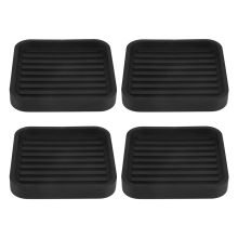 4Pcs Square Rubber Furniture Caster Cups Anti-Sliding Pads Bed Stopper Floor Protectors
