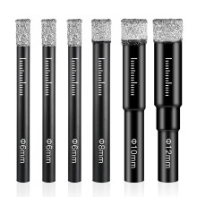 6 Pcs Diamond Drill Bit Porcelain Tile 6mm 8mm 10mm 12mm Bits Sets Round Shank Dry