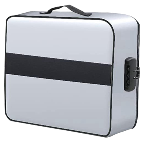 Document Bag with Lock - Fireproof Moisture Proof 3-Layer 15X11 Inch Important Organizer (Silver)