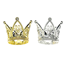 10 stuks mini kroonprinses topper kristal kinderen haar ornamenten voor bruiloft verjaardag taart decoratie gereedschap gouden