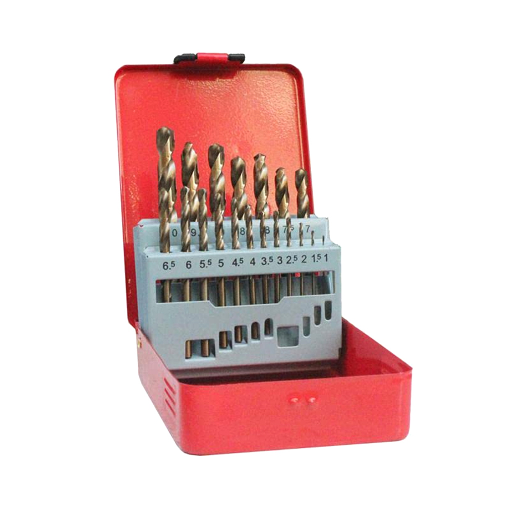 19-Piece Set Cobalt Drill Bit 1.0-10Mm M35 Carbide Bits 5% Twist Hss Metric 4852694741082