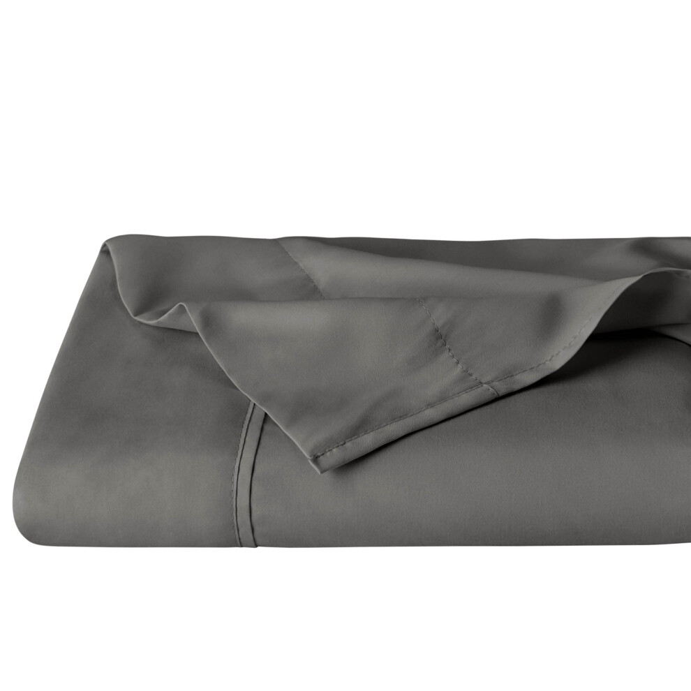 Drap plat Bare Home pour lit double - Drap de dessus ultra-doux Premium 1800 - Luxe h   telier - Double brossage - Entretien facile - 1 seul drap p