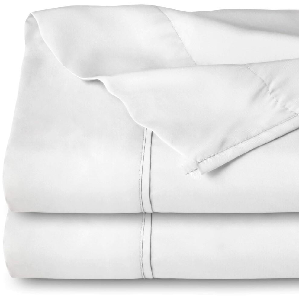 Drap plat Bare Home Queen - Drap de dessus ultra-doux Premium 1800 - Luxe h   telier - Double brossage - Entretien facile - 2 draps plats Queen seu