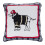 Cozy Line Home Fashions Ριχτάρι Σκύλου Τετράγωνο, Κόκκινο Ναυτικό Λευκό Ραμμένο Μοτίβο 1