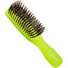 Giorgio GION2G neongroen 6,25 inch Gentle Touch Detangler haarborstel voor heren, dames en kinderen. Zachte borstelharen voor een gevoelige hoofdhuid
