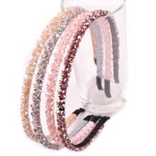 Suoirblss 4 Pz Cerchietti Femminili con Motivo Floreale e Cristalli Brillanti (Colore casuale)