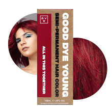 Good Dye Young Coloration capillaire semi-permanente, végétalienne et sans cruauté, coloration rouge pour cheveux, dure jusqu'à 24 lavages, coule