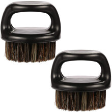 2-pack Knuckle barberborste för fades - Borogo skäggborste för proffs, ett oumbärligt verktyg för barbering och grooming