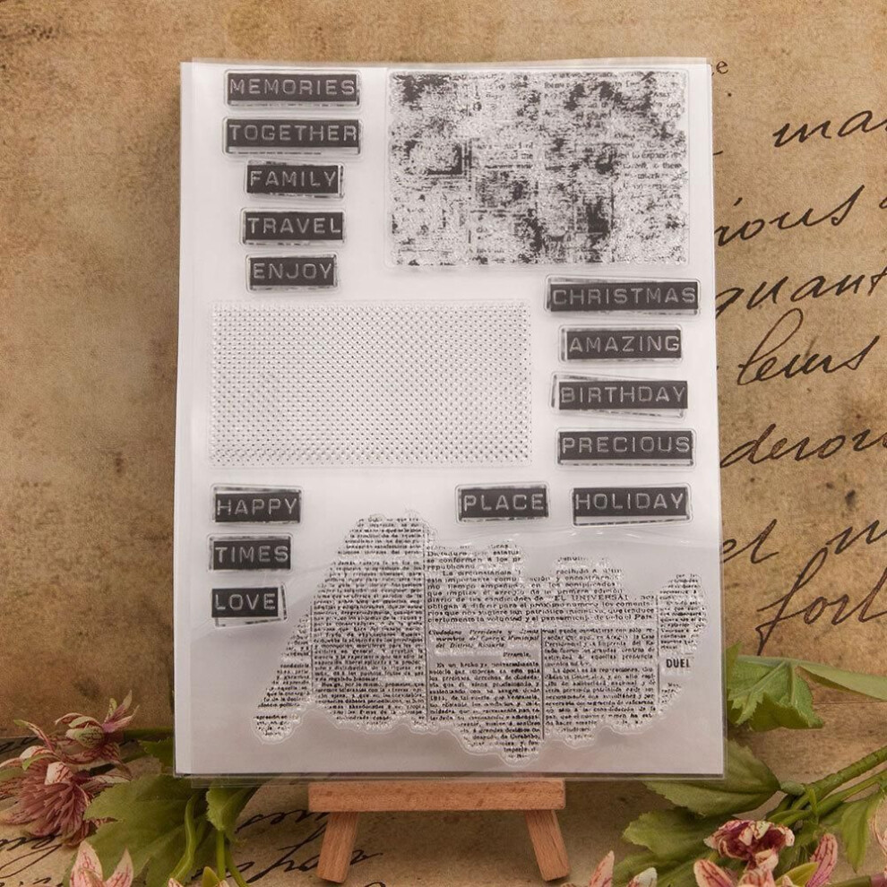(No.6-Travel Map) Flower Leaf Butterfly Transparent Silicone Clear Stamps For Seal Diy Scrapbooking Photo Album Decor Art Travel Map
