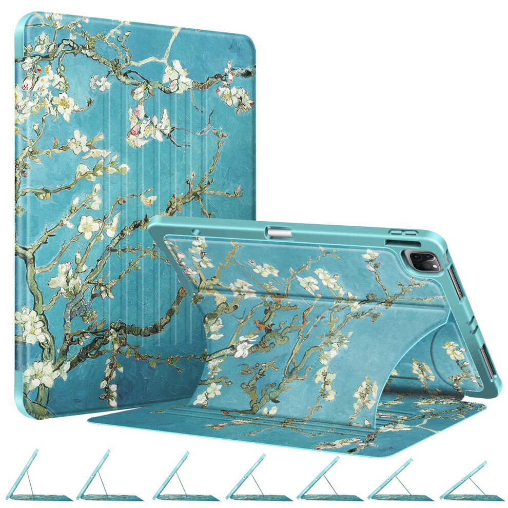 Casebot Magnethulle Fur Ipad Pro 12,9 Zoll, 6. Generation 2022, Stossfest, Mehrere Winkel, Robuste Standhulle, Weiche Tpu-Ruckseite Mit Stifthalte-image