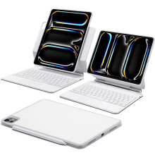 ESR iPad Pro 11 Zoll Hülle mit Tastatur (M4 2024) iPad Pro 11 (5. Generation) Tastaturhülle mit einfach einzustellendem magnetischem Ständer, Hoc