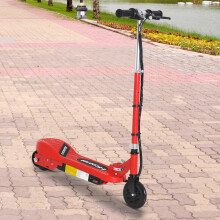 HOMCOM Foldable Kids Electric Scooter Red AA1-056V02RD: Ages 7-14, 12 km/h, 8-10 km range, steel frame, adjustable height, overload protector