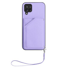 (Light Violet) Compatible Case for Samsung Galaxy A12 High Quality Kickstand Function Unique Accurate Incision
