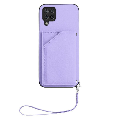 (Light Violet) Compatible Case for Samsung Galaxy A12 High Quality Kickstand Function Unique Accurate Incision