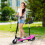 Homcom HOMCOM Foldable Powered Scooter 120W w/ Adjustable Seat and Brake, Pink 1