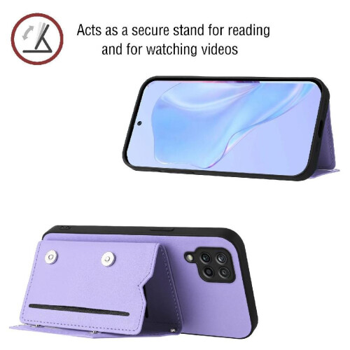 (Light Violet) Compatible Case for Samsung Galaxy A12 Unique Kickstand Function High Quality Accurate Incision 2