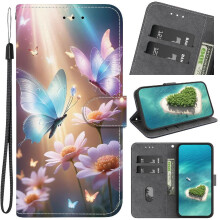 (C6) Compatible with Samsung Galaxy A12 5g Case Card Slot Kickstand Pattern Cover Card Slots Pu Leather