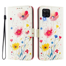 (C5 ) Case for Samsung Galaxy A12 Pu Leather Pattern Flip Cover with Credit Slot Wallet