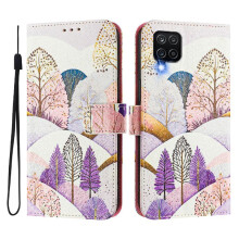 (C6) Case for Samsung Galaxy A12 Flip Pu Leather with Credit Slot Wallet Cover Pattern Card Holder
