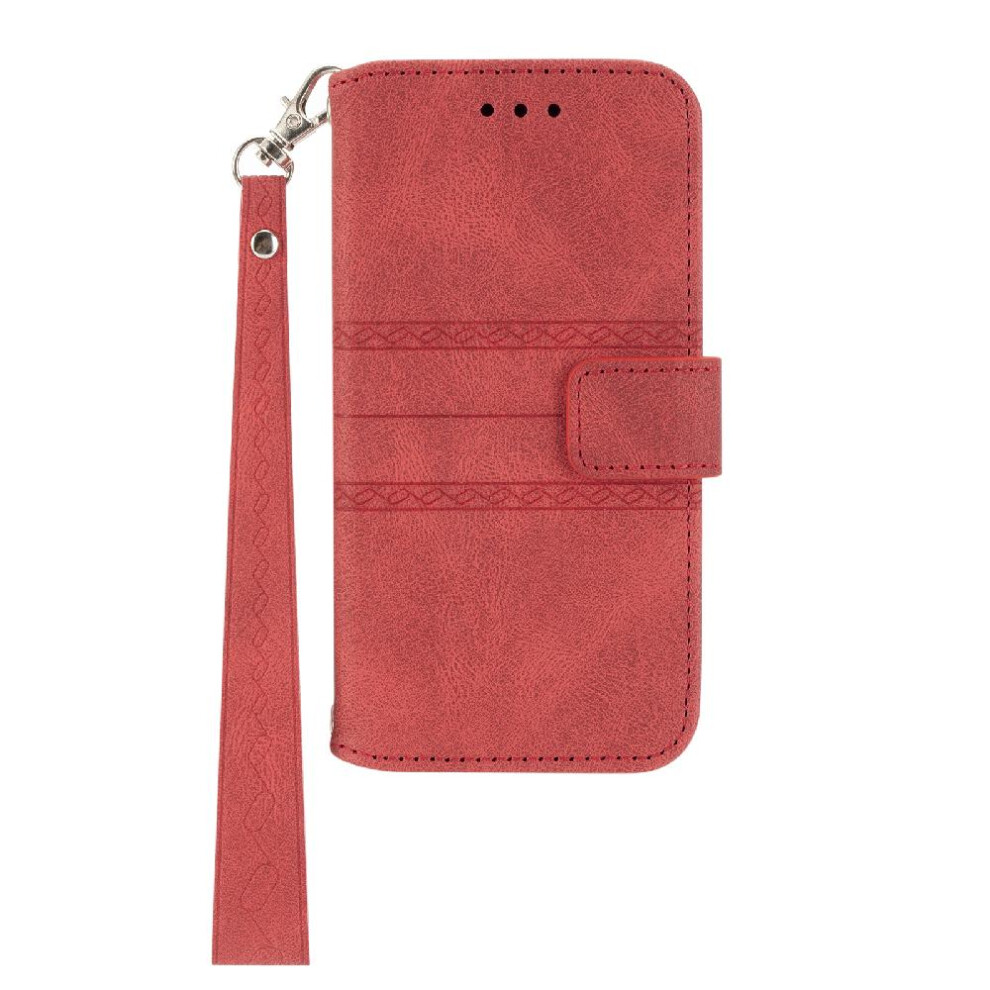 (Red) Flip Case For Oppo A53s 5G/Oppo A56 5G Pu Leather Wallet Case Magnetic Closure Kickstand Shockproof Protective Red 764490357715