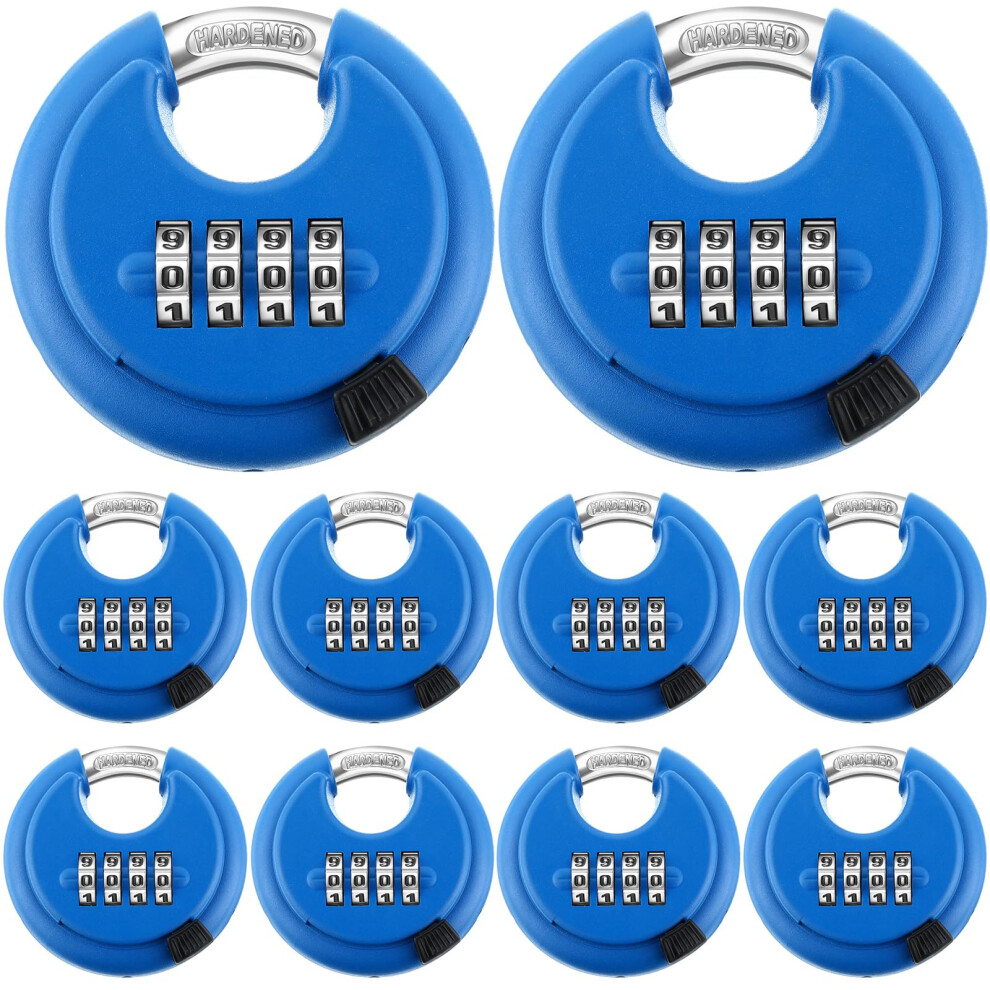 Maitys 4 Digit Combination Locks Stainless Steel Code Disc Lock Combo Padlock with Hardened Steel Shackle for Sheds Locker Storage Unit Gym Fence Gate-image-OPC-PFXVZXB-NEW