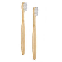 SEVENHEAD 2 PCS Bamboo Toothbrushes Soft Bristles Wooden Toothbrushes for Adult  Natural Biodegradable BPA Free Eco Friendly Toothbrushes Wh